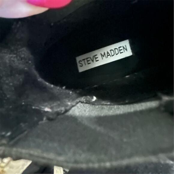 Steve Madden Women's Billiee Black Studded chunky Chelsea Boots Size 7 - Picture 9 of 12
